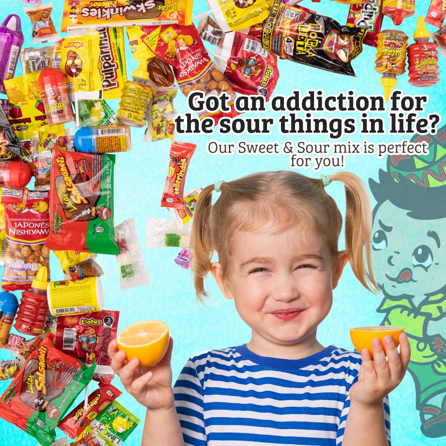 Pinata - Dulces Mexicanos Pinata (1.36 Kilos Acido y Dulces Mix) Surtidos Nombre de Marca Party Favoritos Assorted Pelon Muecas Pulparindo