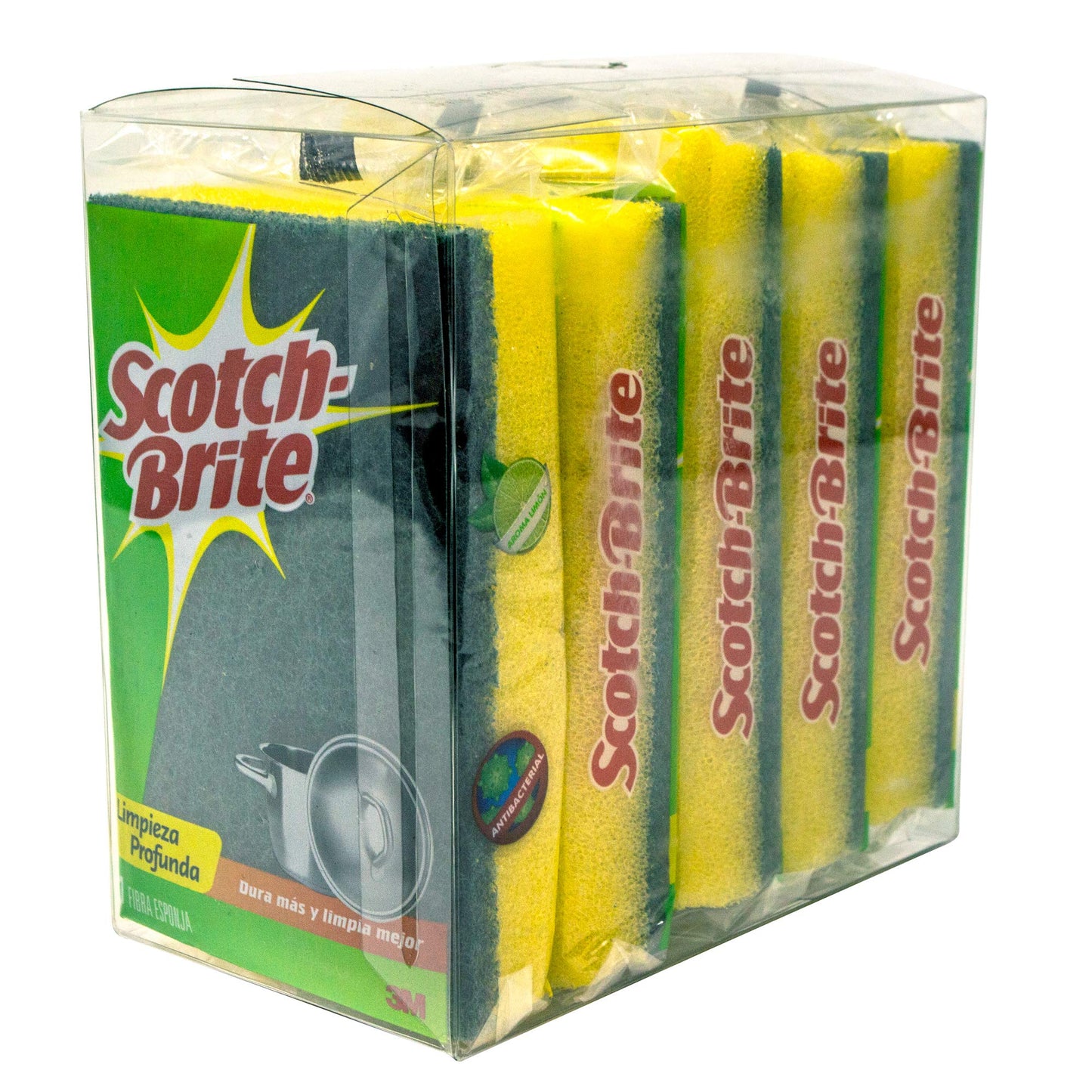 Scotch-Brite - Scotch-Brite 5PKFEGDE 3M 5pk, Fibra Esponja, Tamaño Grande