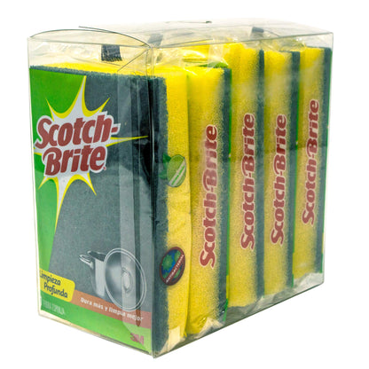 Scotch-Brite - Scotch-Brite 5PKFEGDE 3M 5pk, Fibra Esponja, Tamaño Grande
