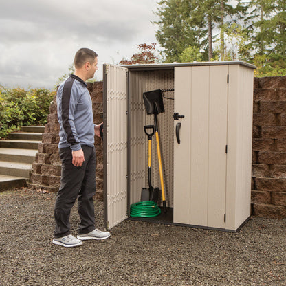 Lifetime 60280 Cobertizo de Almacenamiento Vertical, Arena del Desierto