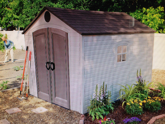 Lifetime - Vida 8 'x 10' Almacenamiento cobertizo al aire última intervensión