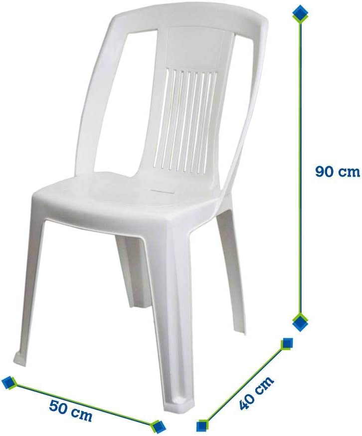 Silla de Plástico para Jardín Duna Bistro Blanca