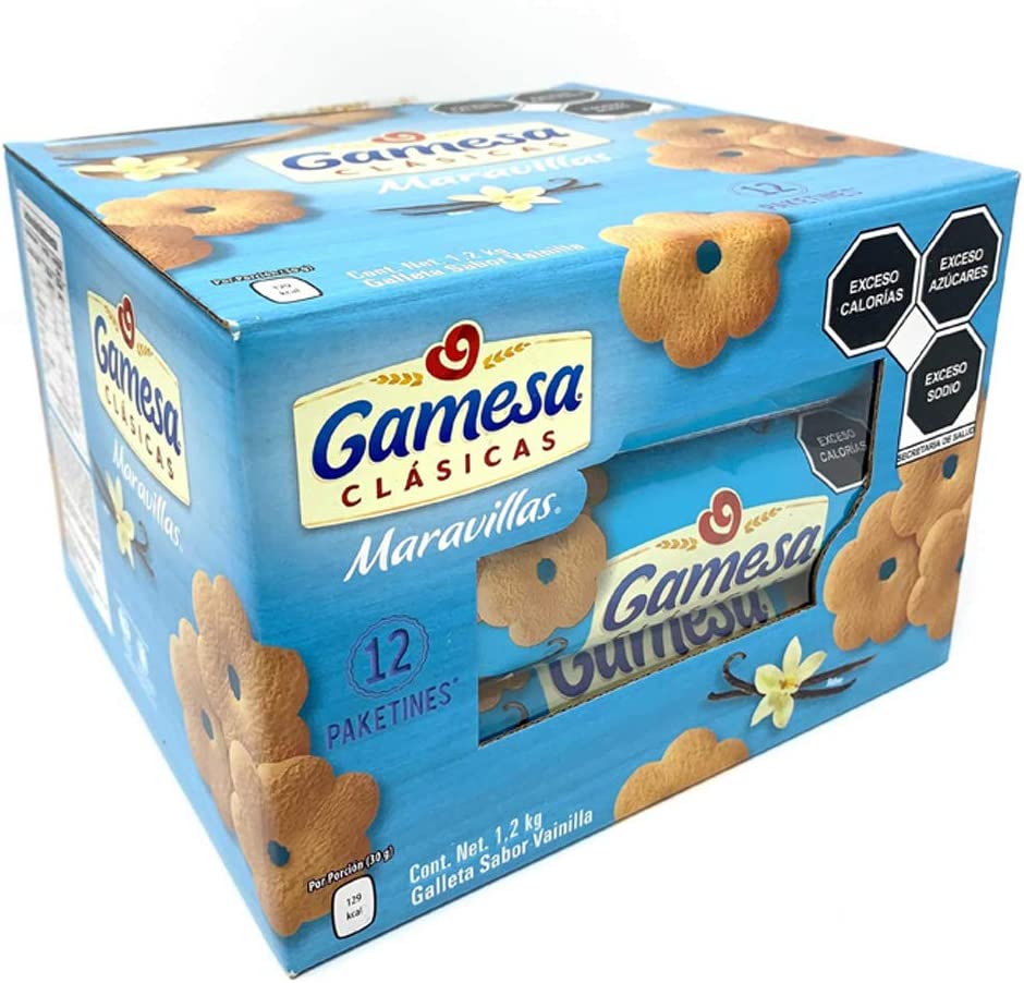 galletas gamesa maravillas | 12 paketines 1.2kg | pan | candy | cafe | leche | chocolates | snack | butter