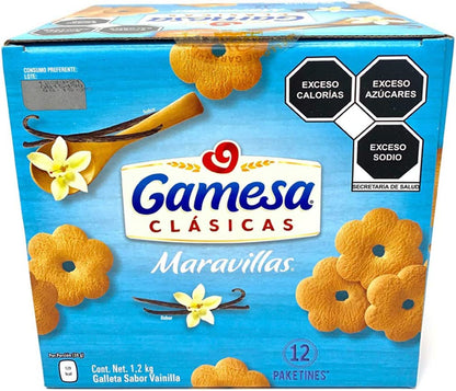 galletas gamesa maravillas | 12 paketines 1.2kg | pan | candy | cafe | leche | chocolates | snack | butter
