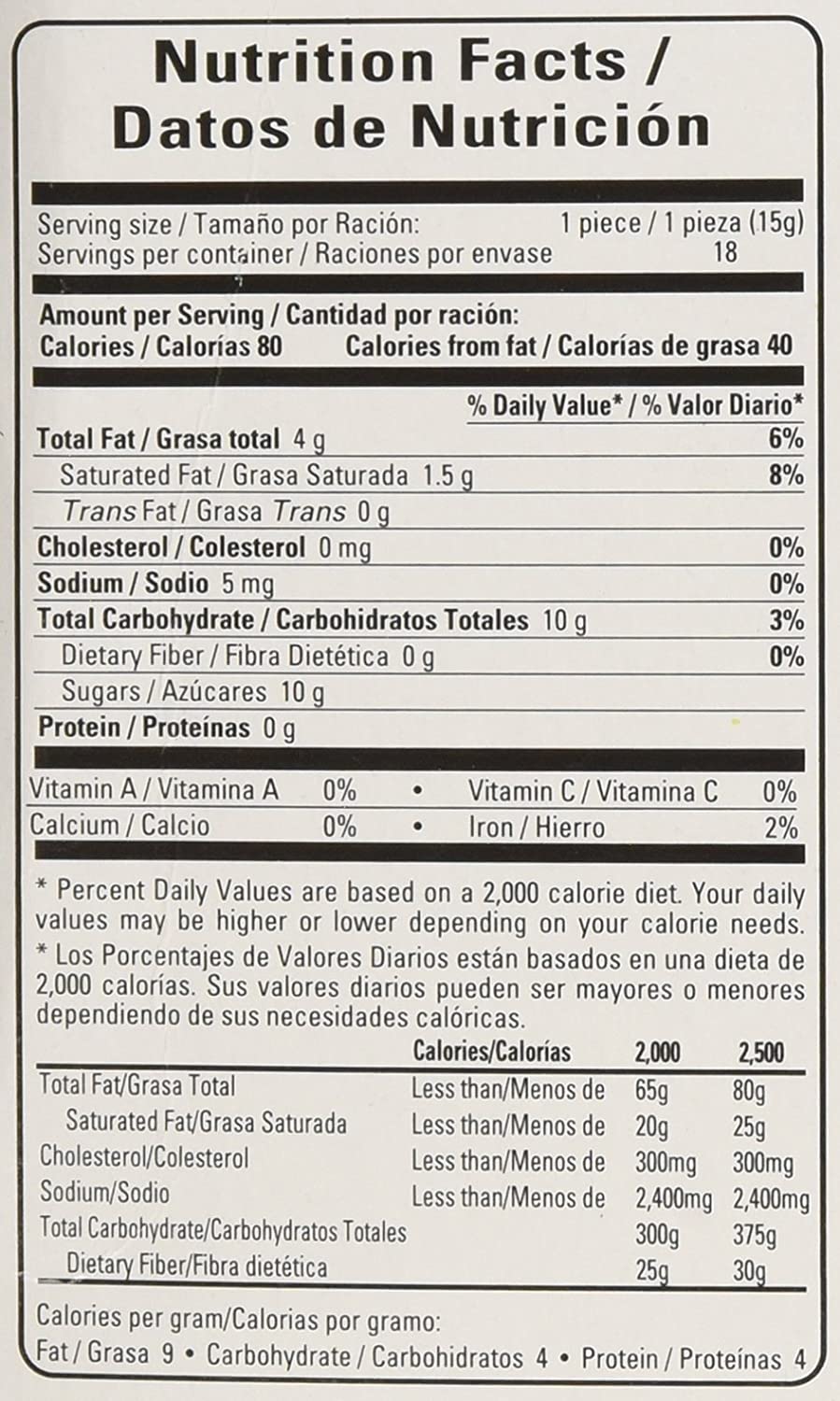 Duvalin Hazelnut & Strawberry caramelo dulce mexicano 18 ct