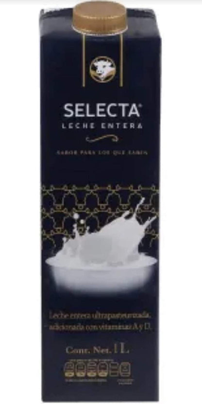 LECHE ALPURA SELECTA ENTERA CAJA CON 12 PZAS DE 1 LITRO SALUDABLE REFRESCANTE
