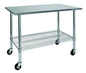 Sandusky Lee EZSS4824-RW4 Stainless Steel Work Table, 48", Silver