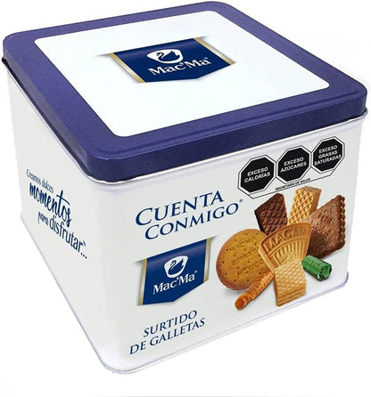 Macma LATA CUENTA CONMIGO 600 gr c/u Combo 2 piezas Galletas. Deliciosas galletas finas, para compartir con