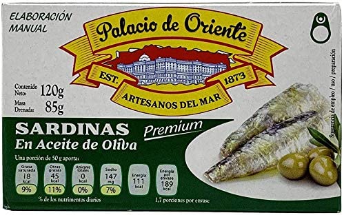Sardinas En Aceite De Oliva Palacio De Oriente 3 Piezas De 120 G