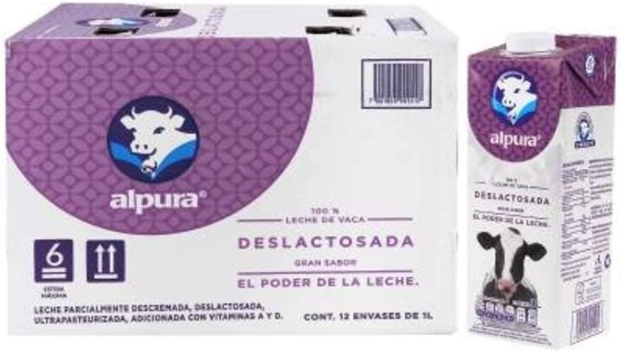 Leche Alpura Deslactosada 12 Pzas 1 L