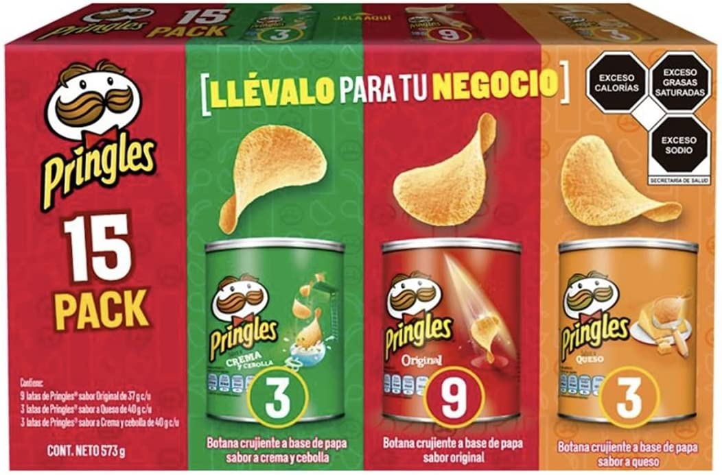 Pringles Mix 15 pzas de 37 y 40 g c/u