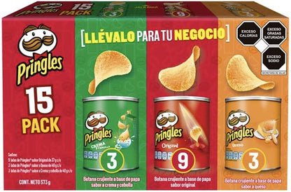 Pringles Mix 15 pzas de 37 y 40 g c/u