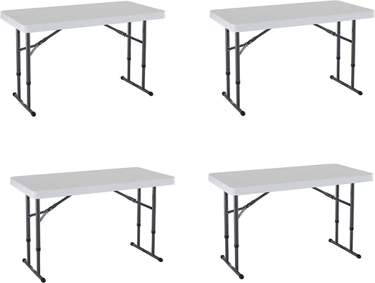 Lifetime 4 Mesas Plegables 4 ft Altura Ajustable
