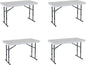 Lifetime 4 Mesas Plegables 4 ft Altura Ajustable