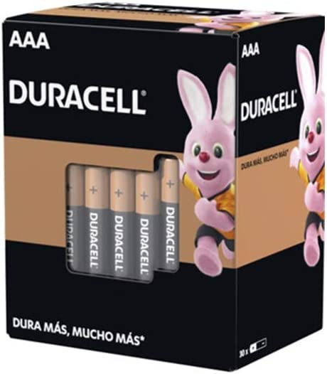 Duracell C&b Aaa, Contiene 6 Blisters Con 5 Pilas, Total 30 Unidades, color, 30 count, pack of/paquete de