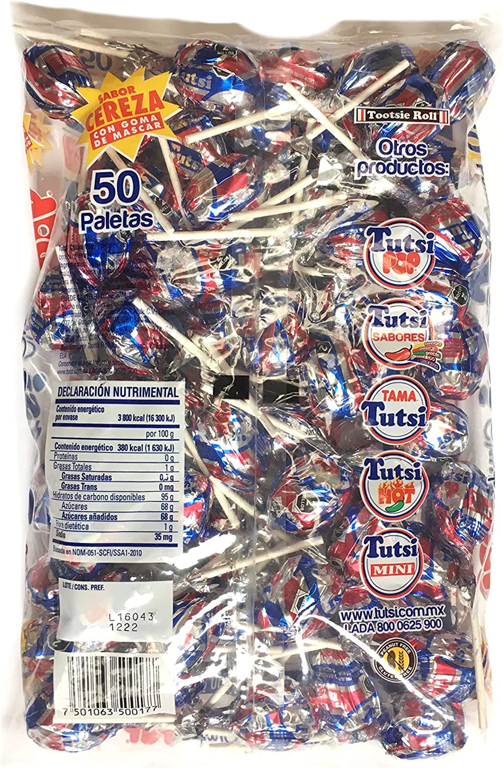 Tutsi Pop Paleta de Caramelo Macizo
