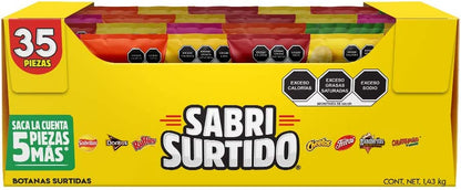 Sabritas – Sabrisurtido pack x 35 piezas Botatas Papas Fritas Variedad de Snacks