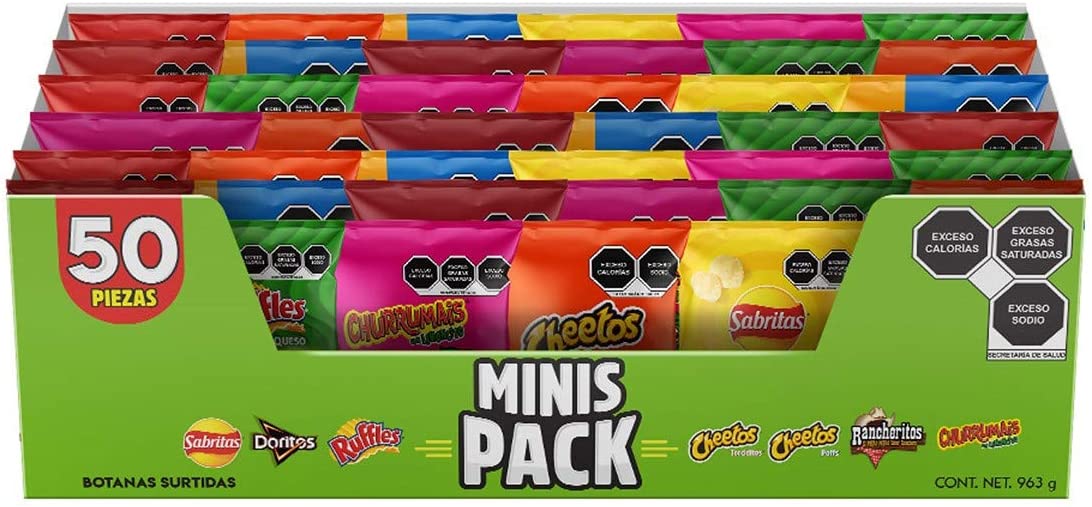 Genérico Sabritas Minis Surtido Botana Papas Fritas - 50 Piezas