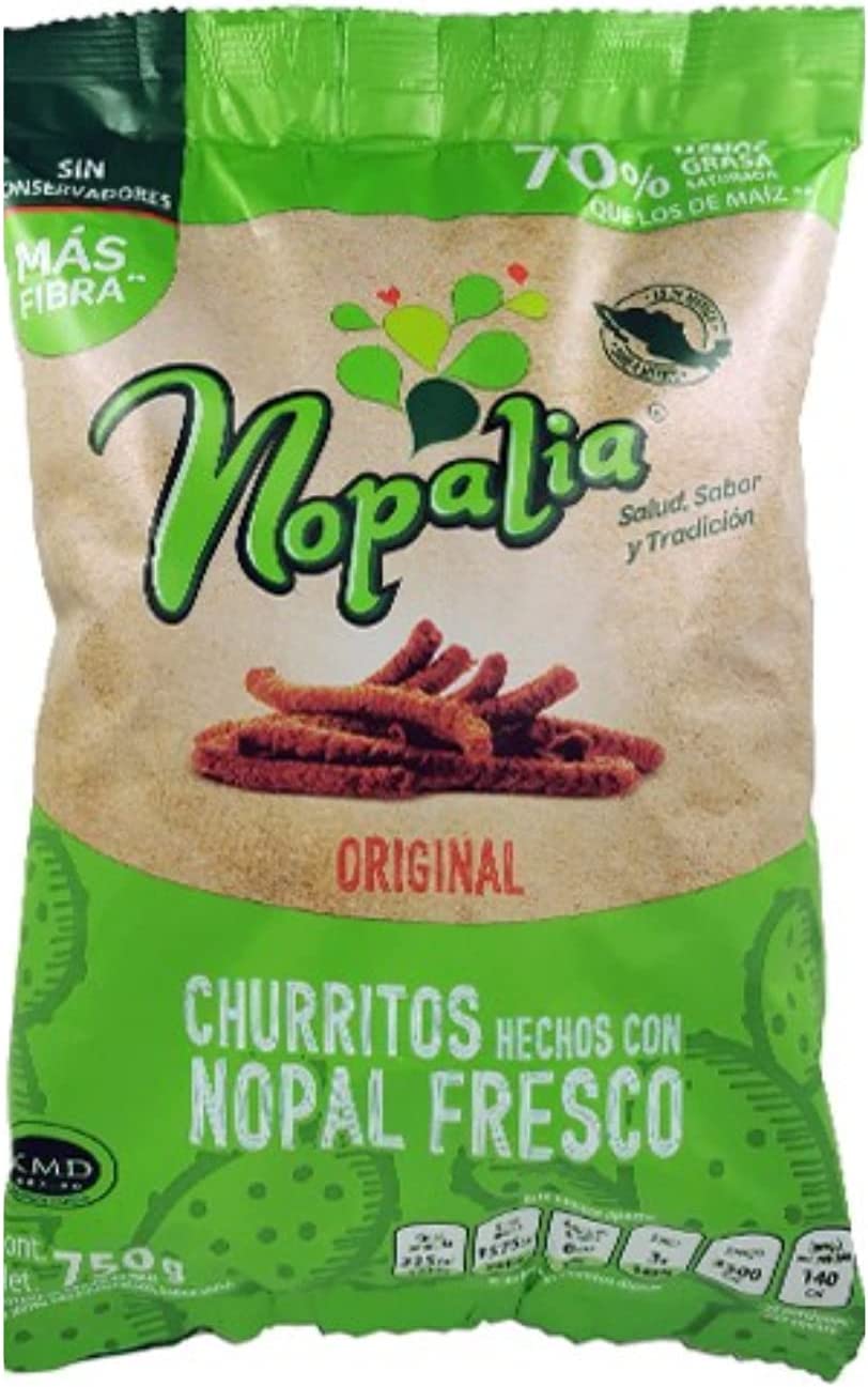 Churrito Nopal Orgánico y harina de maíz, 750 gr.