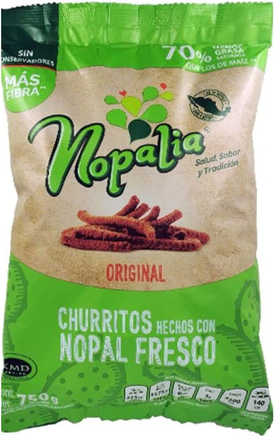 Churrito Nopal Orgánico y harina de maíz, 750 gr.