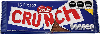 Generico Chocolate Crunch Nestlé, chocolate con leche y arroz inflado Paquete - 16 pzas de 40 g c/u