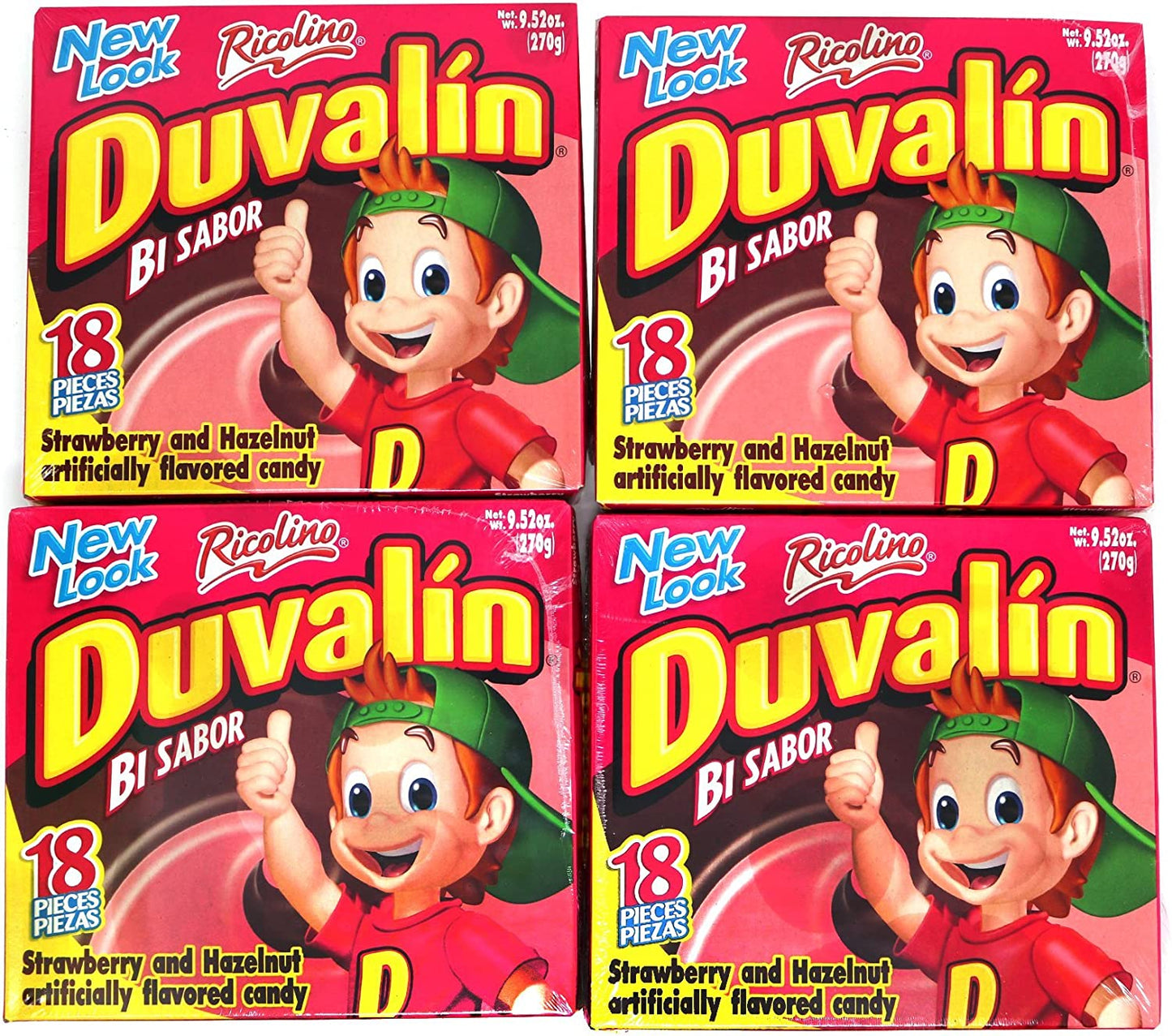 Duvalin Avellana/fresa caramelo suave (4 Pack - 72 Unidades)