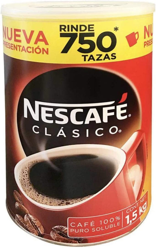 CAFE SOLUBLE CLASICO NESCAFE 1.5 KG LATA GRANDE