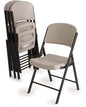 Lifetime Silla plegable de grado comercial, 4 unidades, masilla en gris