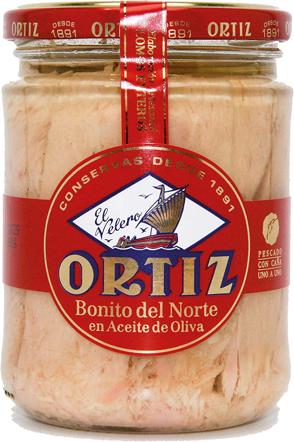 Ortiz Tuna Bonito del Norte en frasco de aceite de oliva - 7.76 onzas