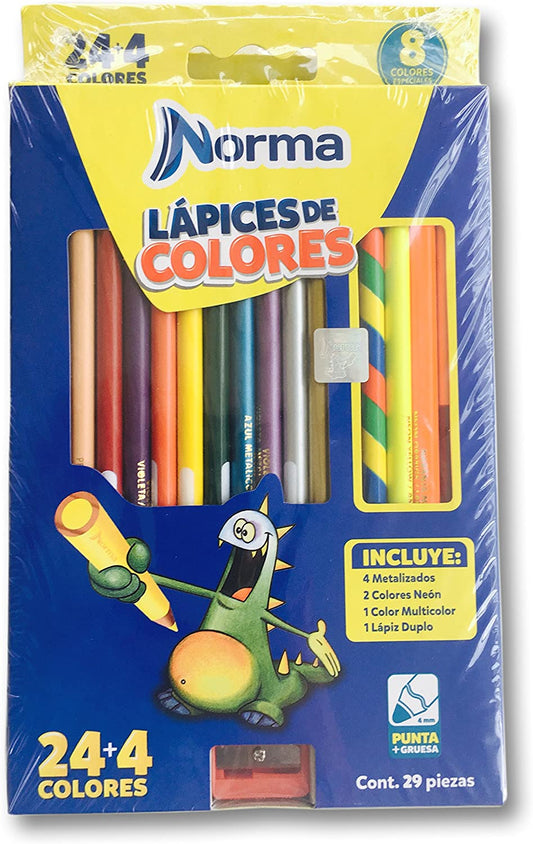 Colores Norma - Paquete de dos cajas de colores norma de 28 colores