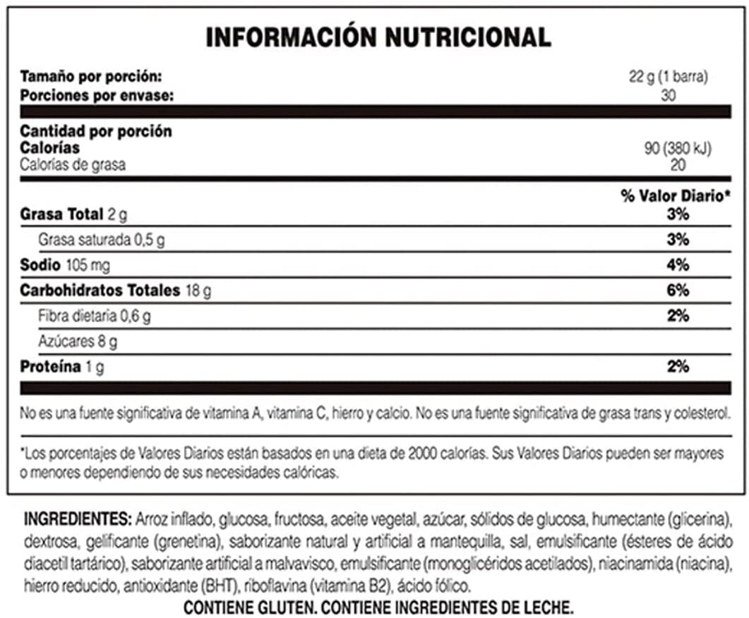 Barras de Arroz Rice Krispies Treats Kellogg's Sabor Malvavisco 30 pzas