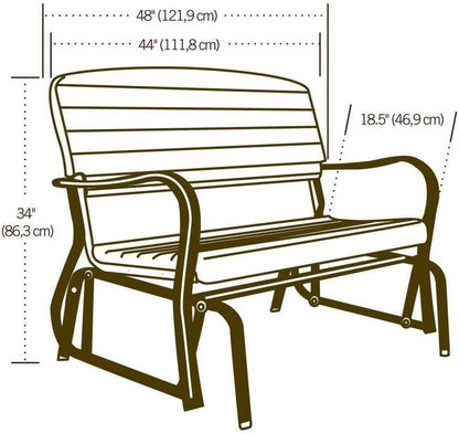 Lifetime Banca Glider con Mecedora Marrón