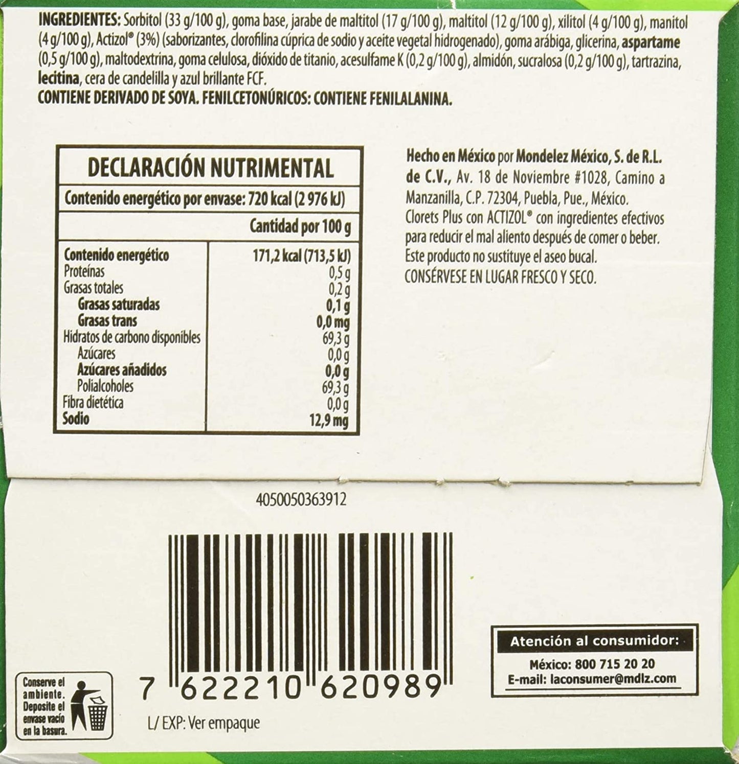 Clorets, 4's Plus, 208 gramos