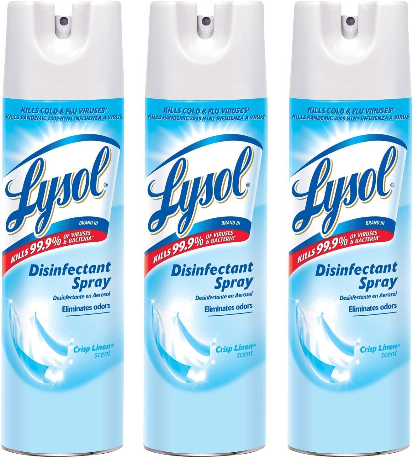 A World Of Deals Lysol Disinfectant Spray, Crisp Linen, 19 oz., 3 Count