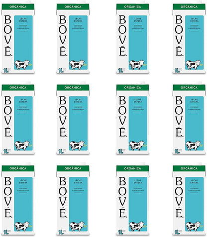 Bové Entera orgánica, Ultrapasteurizada, Adicionada con Vitamina A y D - 1L x 12 piezas