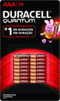Duracell Pila Quantum AAA, 16 Pilas