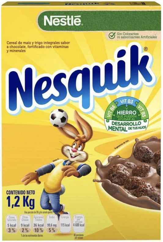 CEREAL NESQUIK NESTLE CHOCOMILK CAJA GRANDE DE 1.2 KG ZUCARITAS