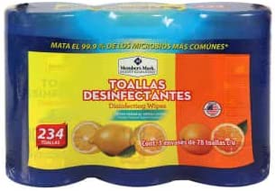 TOALLITAS DESINFECTANTES AROMA NARANJA Y LIMON