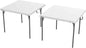 Lifetime 80884 Mesa Cuadrada Plegable en Media Mesa, 2 Unidades, Comercial Ligero, Granito Blanco