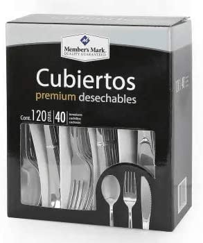 Cubiertos Premium Desechables Juego 120 pzas