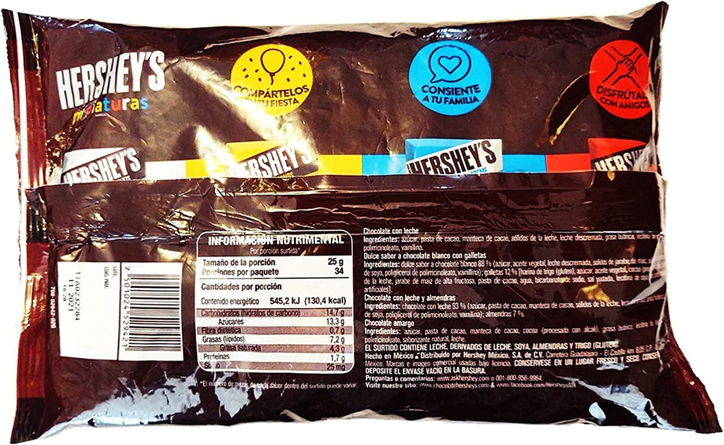 Hersheys miniatura 850 gramos