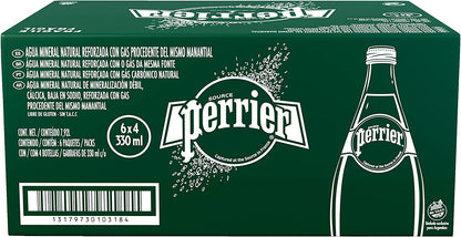 Perrier Agua Mineral Natural, 330 mililitros, Paquete de 24
