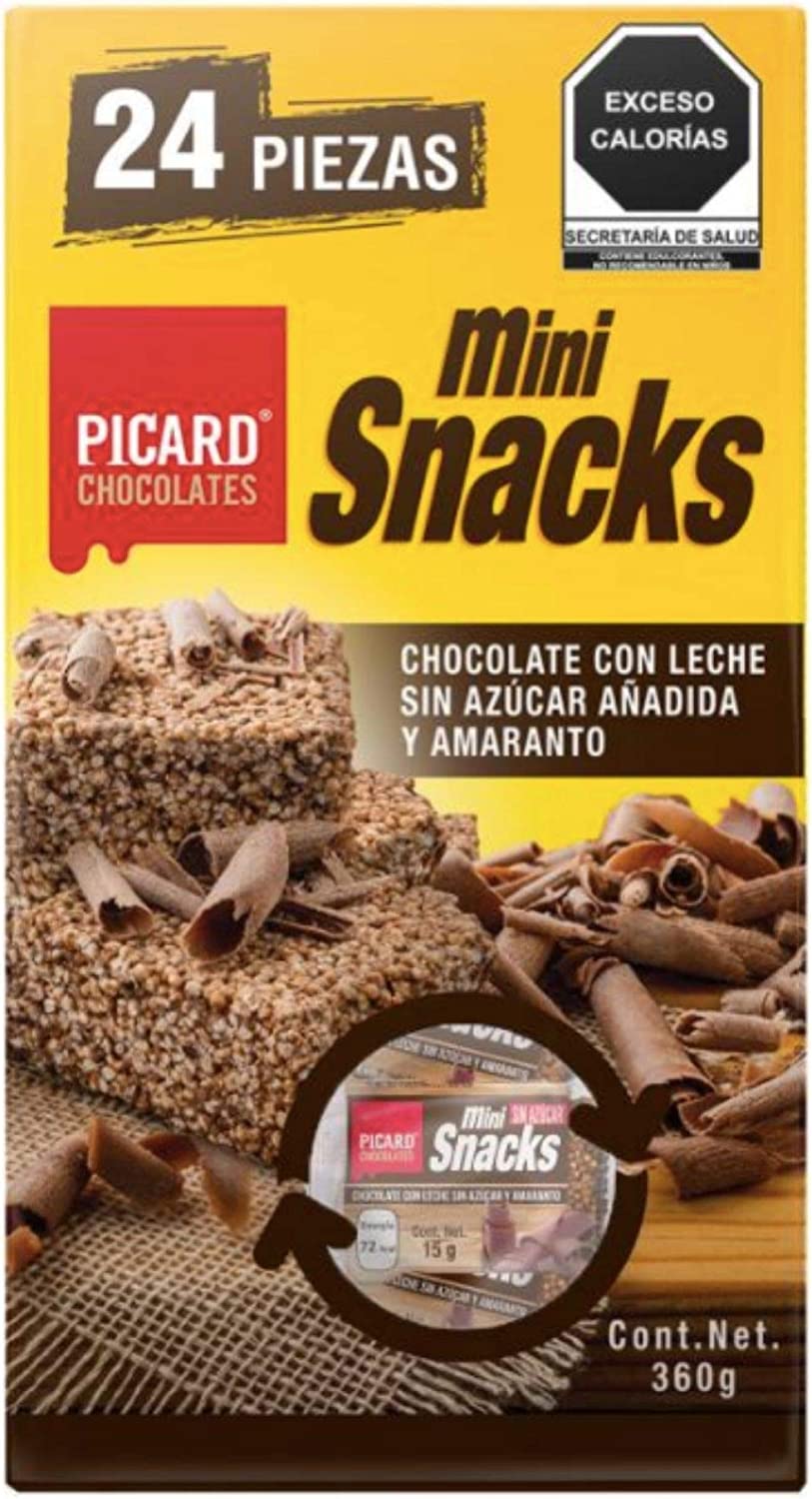 Barritas mini Snacks Picard chocolate y amaranto sin azúcar