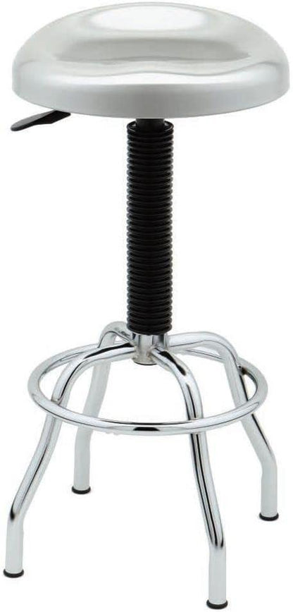 Seville Classics Contoured Silver Metallic Stainless Steel Work Stool