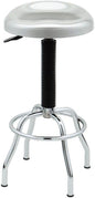 Seville Classics Contoured Silver Metallic Stainless Steel Work Stool