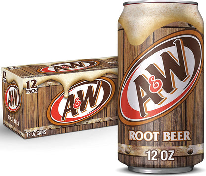 A&W Root Beer, latas de 12 onzas líquidas (paquete de 12)