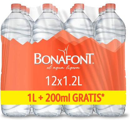 Agua Natural Bonafont 1.2L 12 Pack