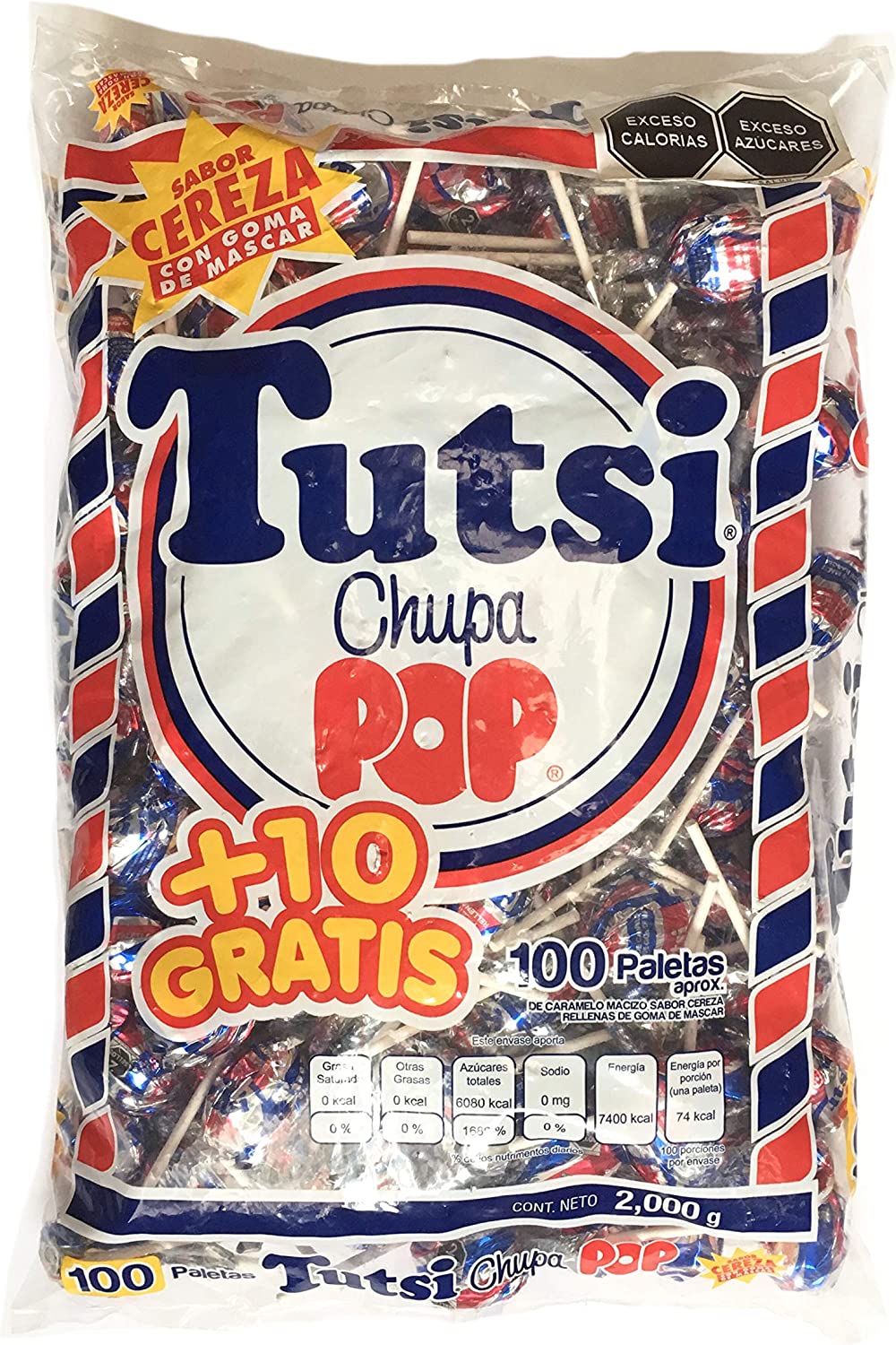 Tutsi Pop Paleta de Caramelo Macizo