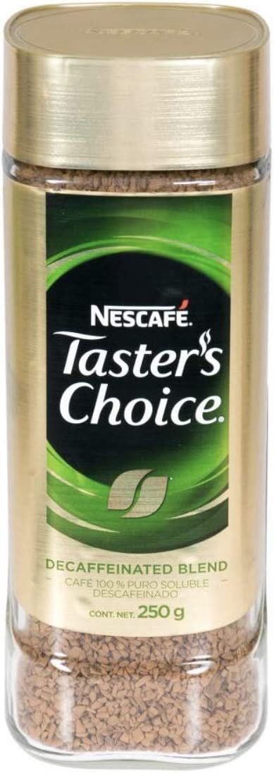CAFE SOLUBLE TASTERS CHOICE DESCAFEINADO GOURMET NESCAFE 250 GRAMOS ENVASE GRANDE