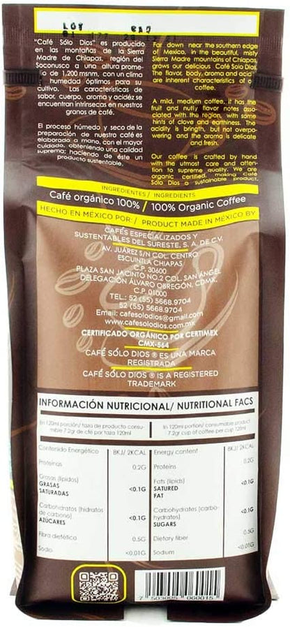 Café Solo Dios Café en Grano, Sabor Artesanal, 1 Kg